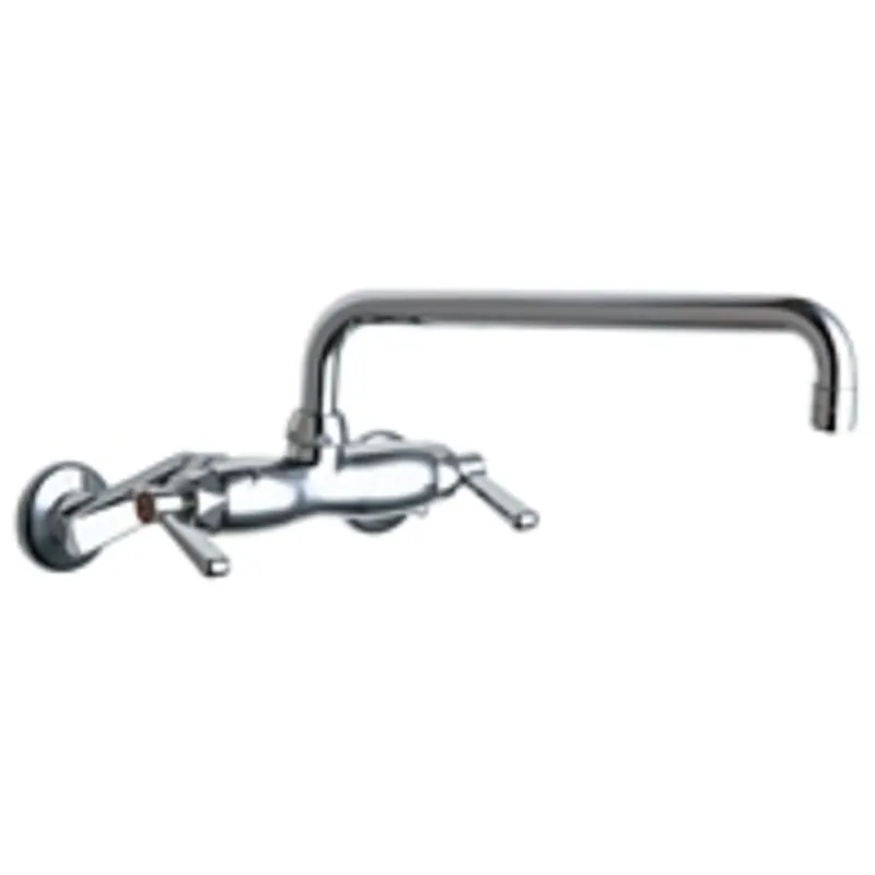 Chicago Faucets 445-L12E35ABCP Ccy Lfa 1.5 gpm 2hdl h&c sink fct