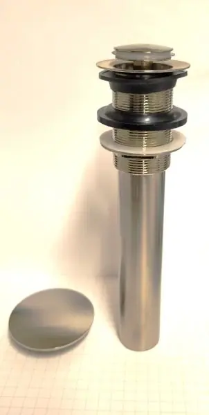 Csb International Products 398BN-LO lavatory push pop-up waste less overflow and domed cover
