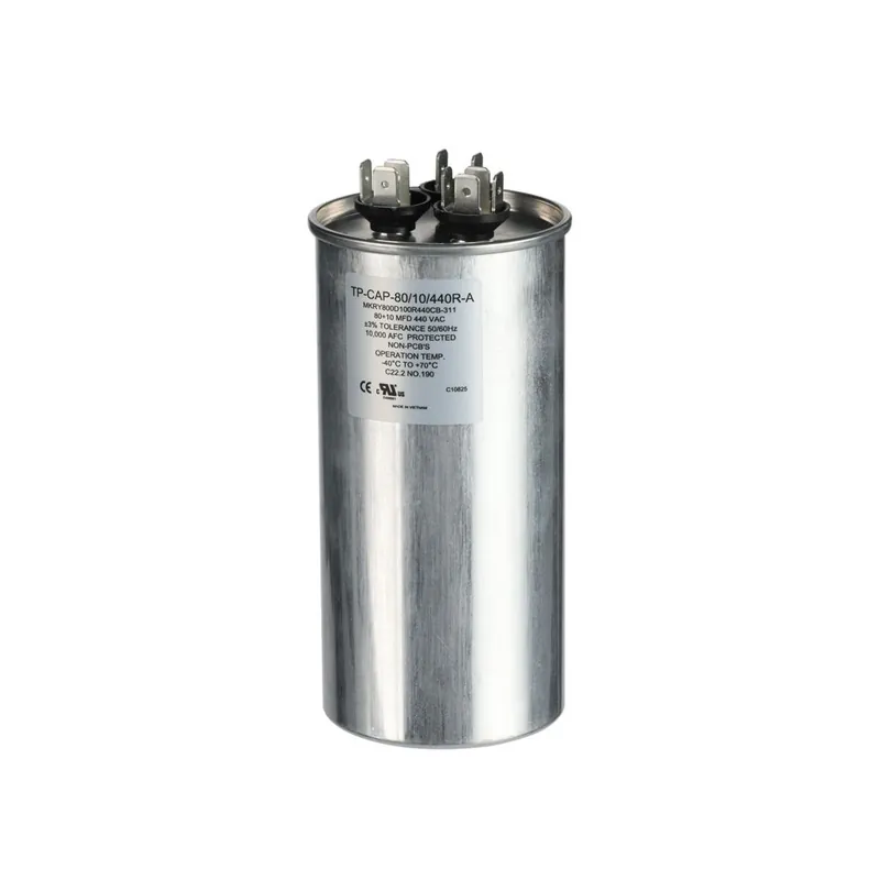 Tradepro TP-CAP-80/10/440R-A Dual Round Capacitor 80 & 10 MFD 440v