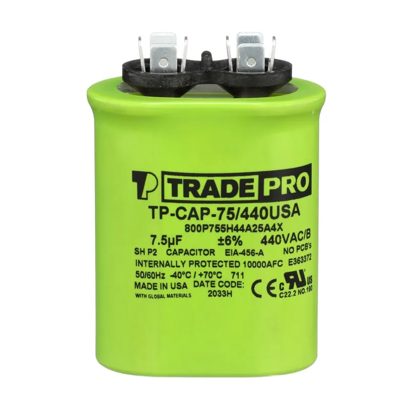 Tradepro TP-CAP-7.5/440USA 7.5 Mfd 440 VAC Round Capacitor