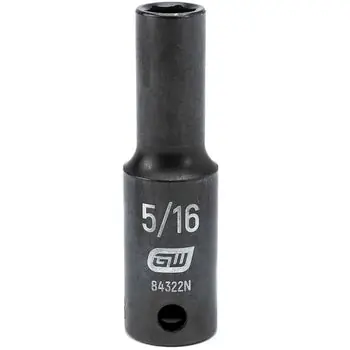 Apex 84322N 6 Point 3/8 Inch Drive Deep Impact SAE Socket, 5/16 Inch