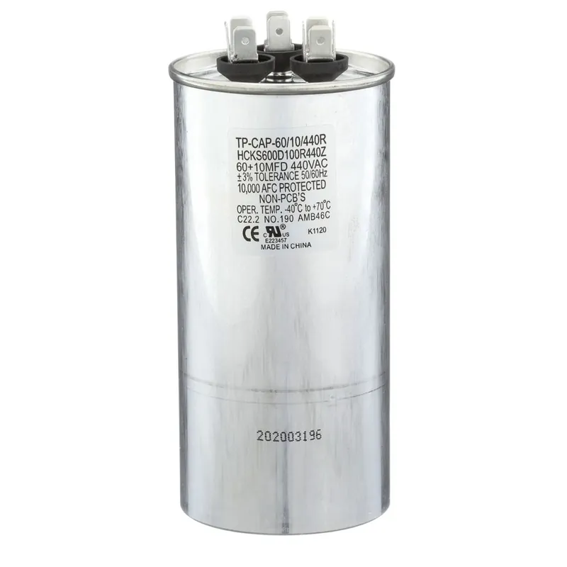 Tradepro TP-CAP-60/10/440R Round Run Capacitor 60+10 MFD 440 VAC