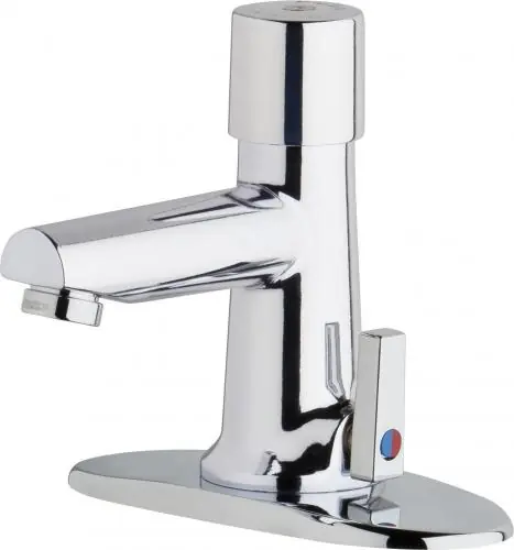 Chicago Faucets 3502-4E39VPABCP Deck-mounted Metering Faucet with 4 inches Centers