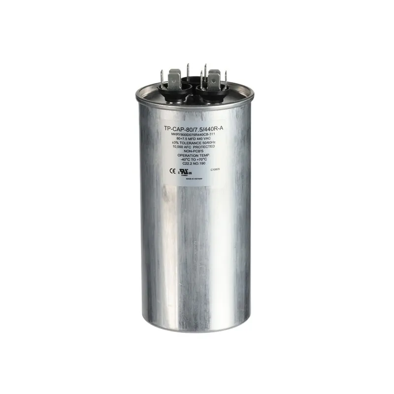 Tradepro TP-CAP-80/7.5/440R-A Dual Round Capacitor 80 & 7.5 MFD 440v