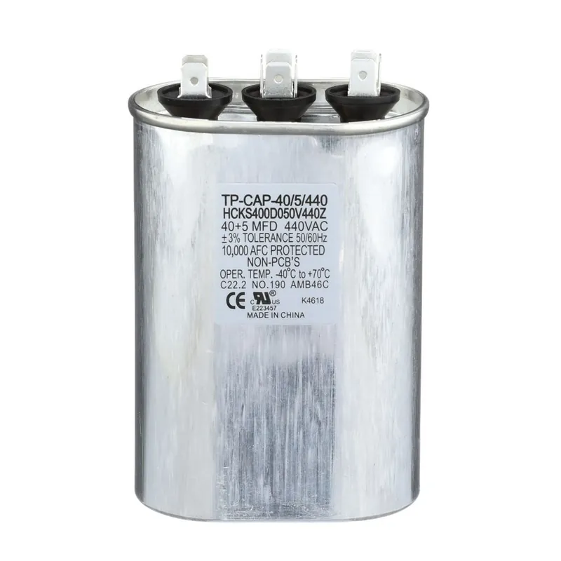 Tradepro TP-CAP-40/5/440 Oval Run Capacitor 40+5 Mfd 440 Vac