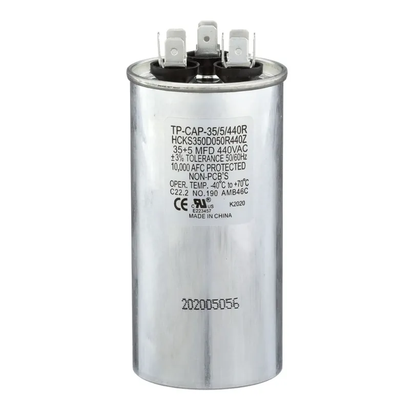 Tradepro TP-CAP-35/5/440R-A Round Run Capacitor 35+5 Mfd 440 Vac