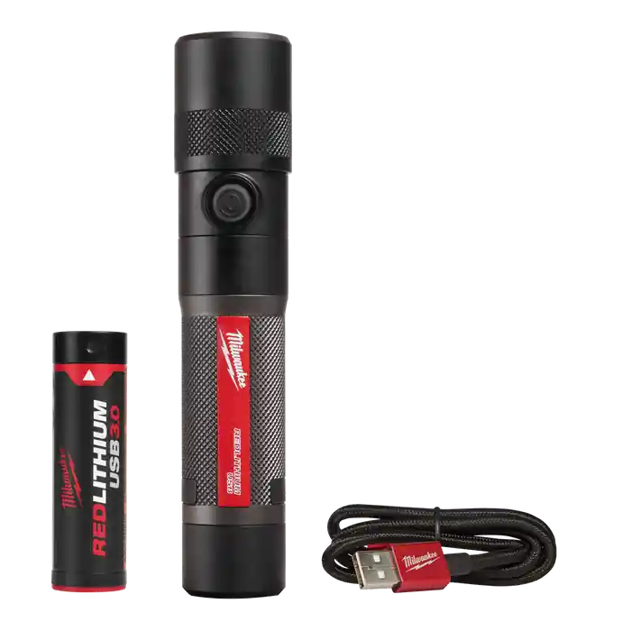Milwaukee MW2161-21 Redlithium USB 1100L Twist Focus Flashlight