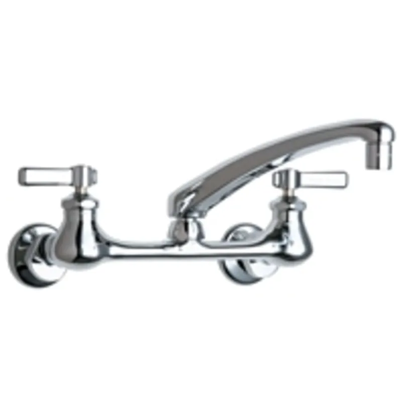 Chicago Faucets 540-LDL8E35ABCP Series Wall-mounted Manual Faucet with Adjustable Centers