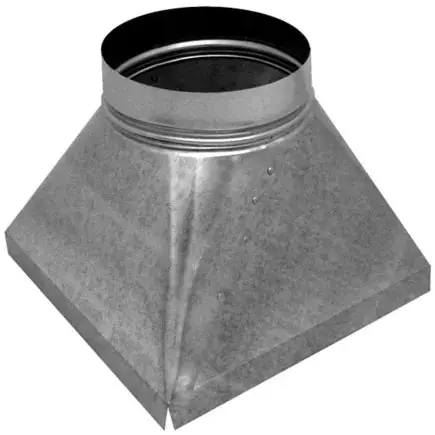 Southwark Metal 73C202018 20 inches x 20 inches to 18 inches Square to Round Adapter