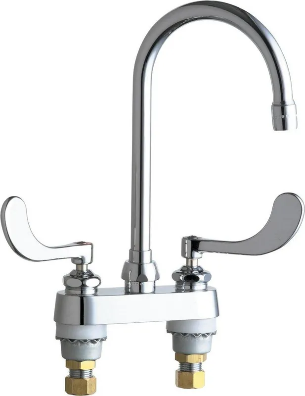 Chicago Faucets 895-317GN2AE73XKAB Two Handle Centerset Bathroom Sink Faucet 1.0 GPM
