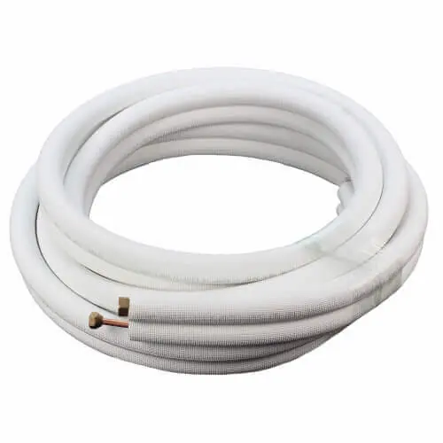 Icool B145812050F 1/4 inches Ll x 5/8 inches Sl Mini Split Refrigerant Line Set w/ Flare Nuts, 1/2 inches Insulation (50 Ft.)