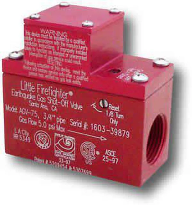 Little Firefighter AGV-75 AGV 3/4 in. Gas Shutoff Valve