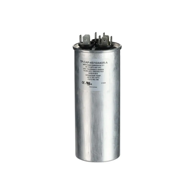 Tradepro TP-CAP-45/10/440R-A Round Run Capacitor 45/10 MFD 440 VAC