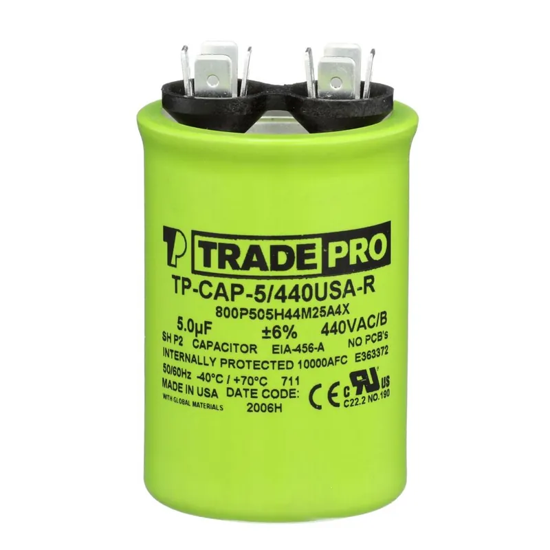 Tradepro Tp-cap-5/440usar Round Run Capacitor 5 MFD 440 VAC