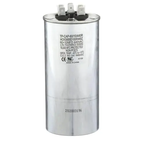 Tradepro TP-CAP-60/10/440R 60/10 MFD 440V Round Run Capacitor TP-CAP-60/10/440R
