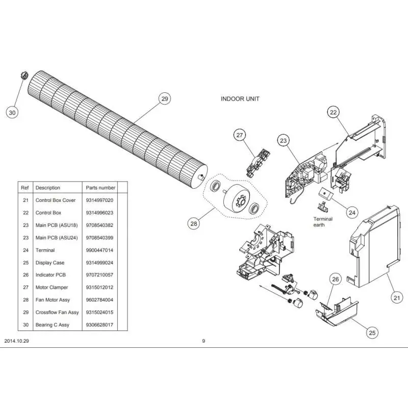 Fujitsu 9708540399 Controller PCB 24rlb