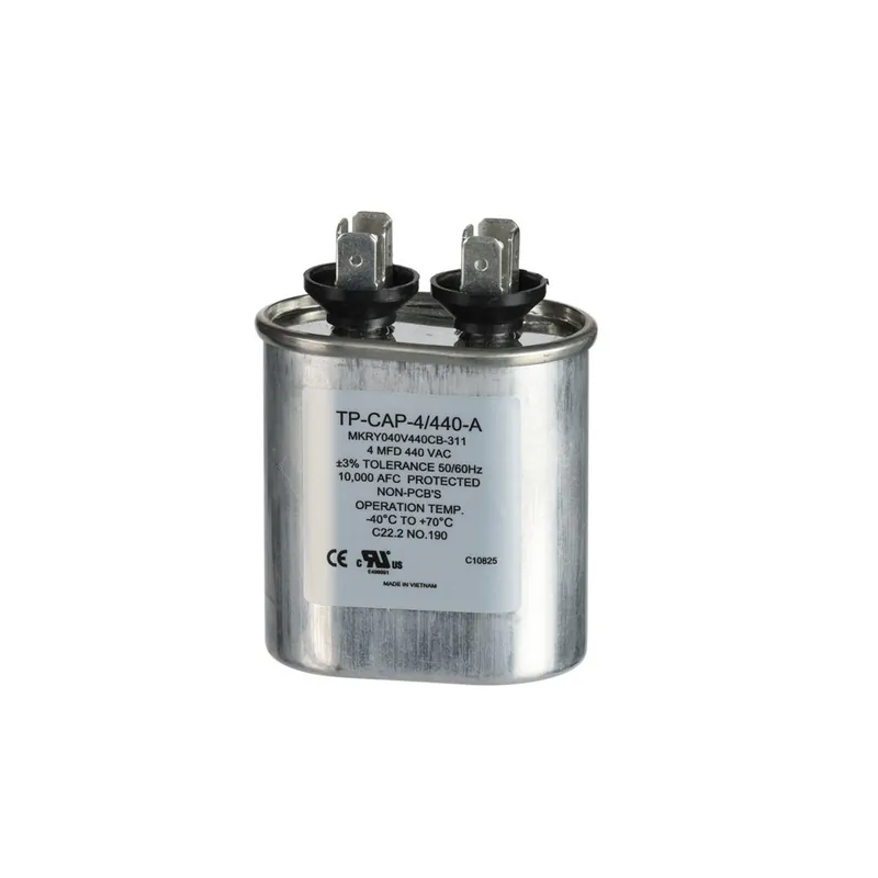 Tradepro TP-CAP-4/440-A Run Capacitor 4 MFD 440VAC Oval