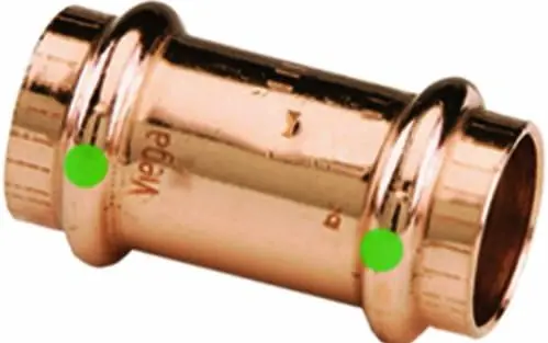 Viega VIEGCOUP114 ProPress Zero Lead Copper Coupling with Stop 1-1/4-Inch P x P 1 Pack
