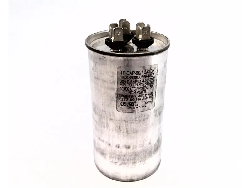 Tradepro TP-CAP-60/7.5/440R Run Capacitor 60/7.5 MFD 440V