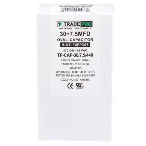 Tradepro TP-CAP-30/7.5/440-A Capacitor 30/7.5 MFD