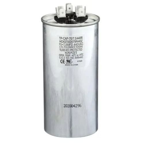 Tradepro TP-CAP-70/7.5/440R Run Capacitor 70+7.5 Mfd 440V