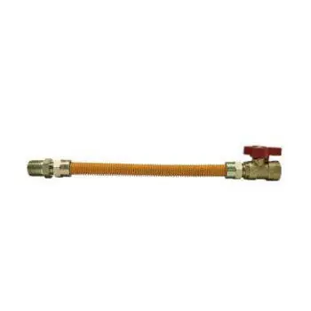 Easyflex EFGC-038-YE-1031-12 Gas Connector 1/2 in OD Yellow Coated
