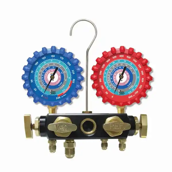 Uniweld A2L4VM 4-Valve Manifold 3-1/8
NPF Gauges R-32/R-454B/R-448A/R-410A