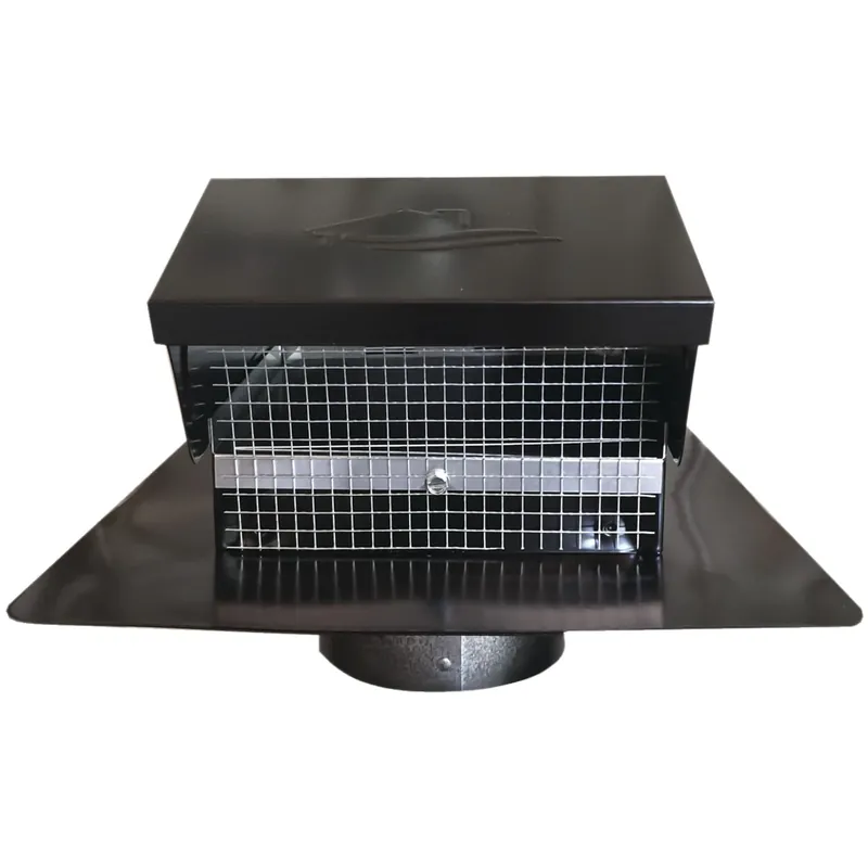 Builder's Best 012635A Black Metal Roof Vent Cap (4 inches Collar) 012635
