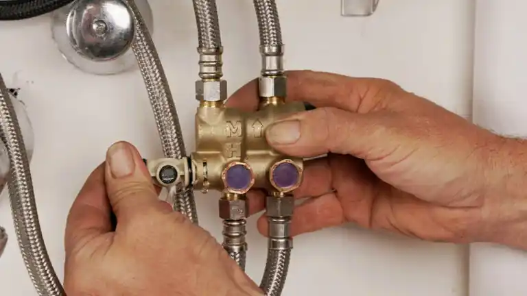 Watts LFUSG-CS 3/8 in Lead Free Thermostatic Mixing Valve with Cross Sense Visual Indicator, Adjustable 80-120 F