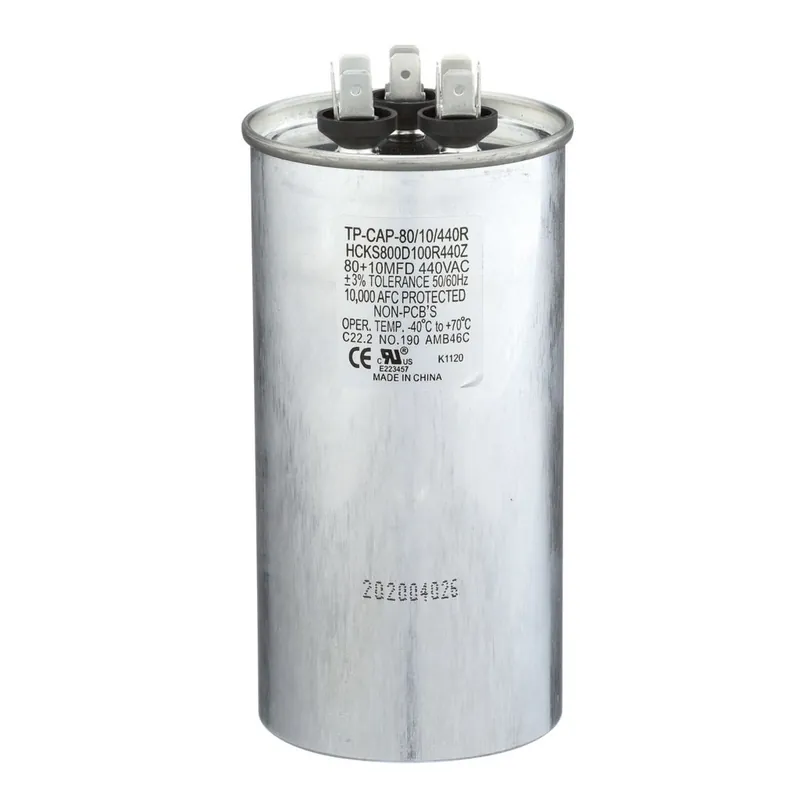Tradepro TP-CAP-80/10/440R Dual Round Capacitor 80 & 10 MFD 440v