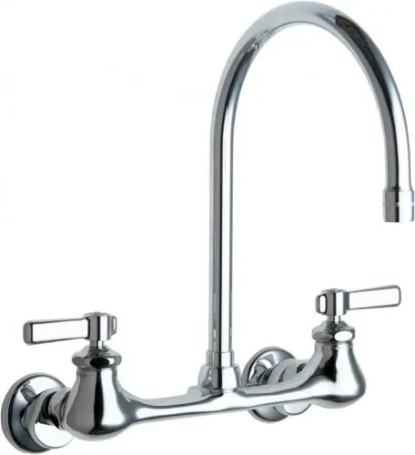 Chicago Faucets 540-LDGN8AE35ABCP 540 Series Wall-mounted Manual Faucet with Adjustable Centers