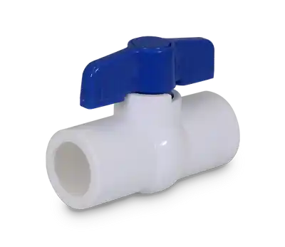 Everflow 265S100 1 inches Solvent Sch. 40 PVC Ball Valve White NSF Approved