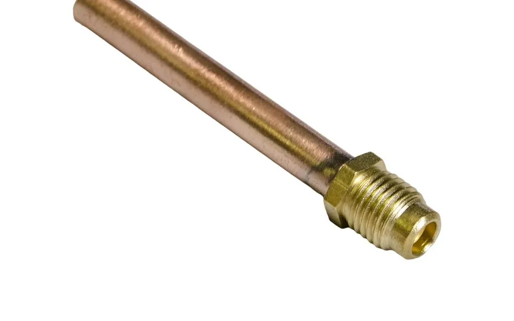 Tradepro tp-8406/6 male flare access fitting with copper tube extension 3/8 inches