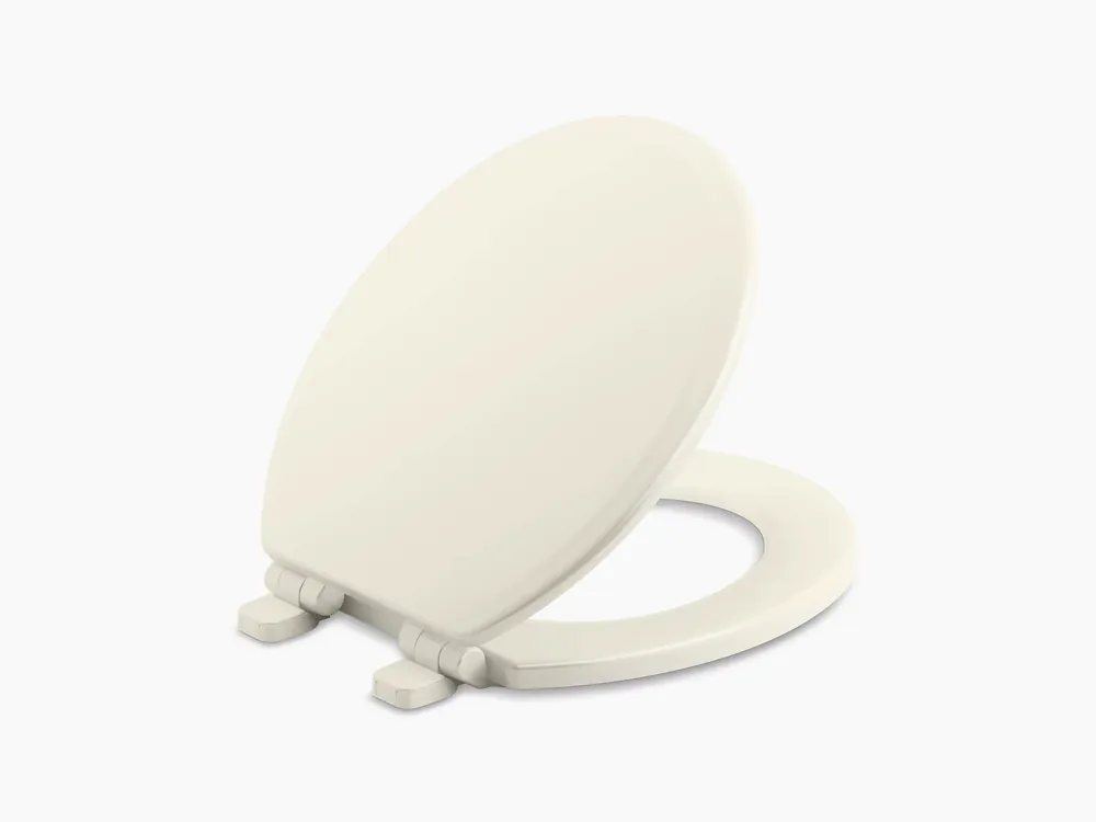 Kohler K-20455-0 Ridgewood Quiet-Close Round-Front Toilet Seat