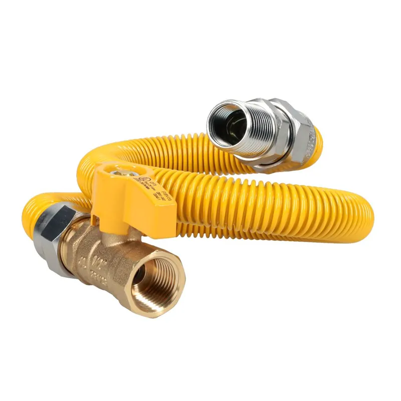 Tradepro TP-GCY-581212MF-24V Gas Connector 24 inches With Shut Off Valve