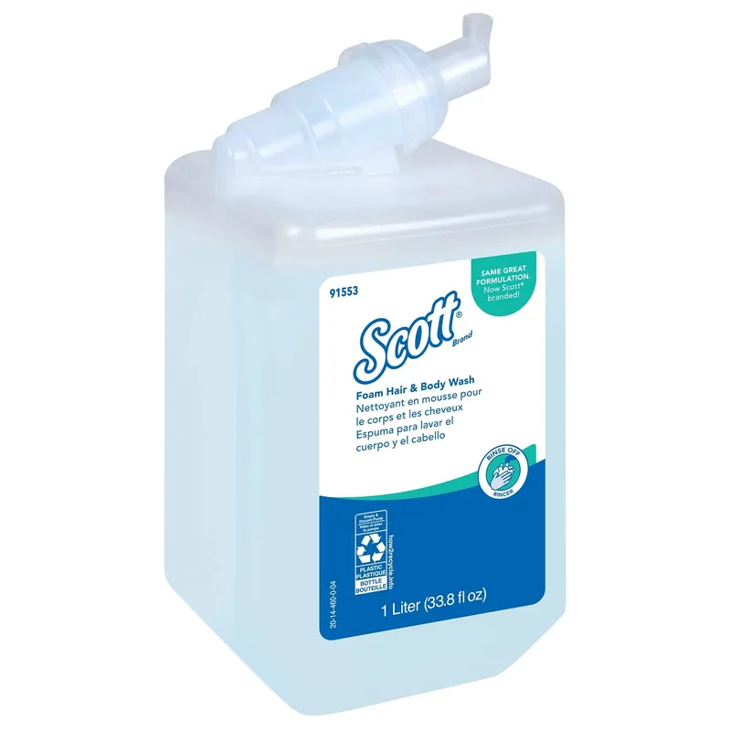 Scott 91553 Foam Hair and Body Wash 1.0 L 6/Carton