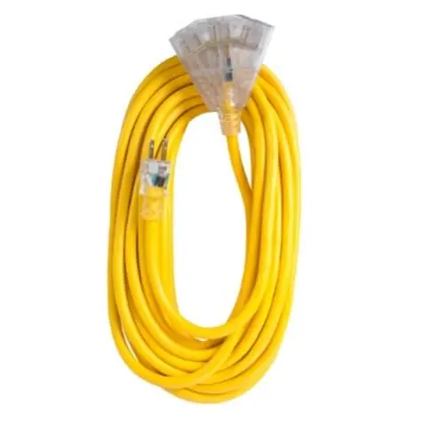 Ecm Industries OC501233T Bergen 50 ft 12/3 SJTW Lighted End Triple Tap Extension Cord