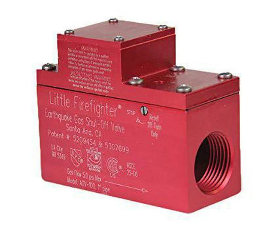 Little Firefighter AGV-100 Automatic Seismic Gas Shut-off Valve 1 inches Horizontal