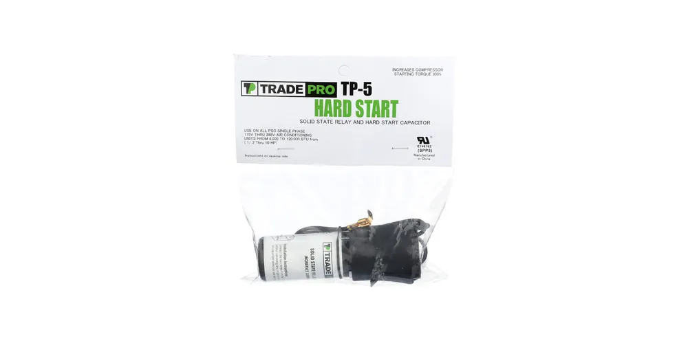 Tradepro TP-5 Hard Start Kit & Relay Positive Temp 1/3 HP to 2 HP