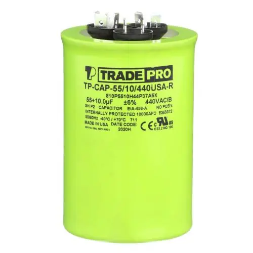 Tradepro TP-CAP-55/10/440USAR Capacitor Round US Dual