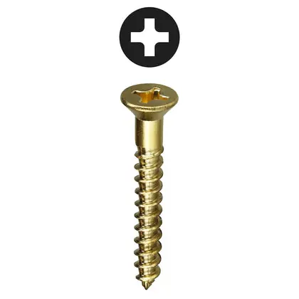 Dottie DOTPHFWB123 Flat Head Phillips Wood Screws 12 X 3