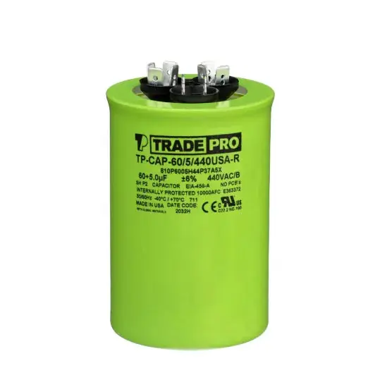 Tradepro TP-CAP-60/5/440USAR Round Capacitor 60/5/440 VAC