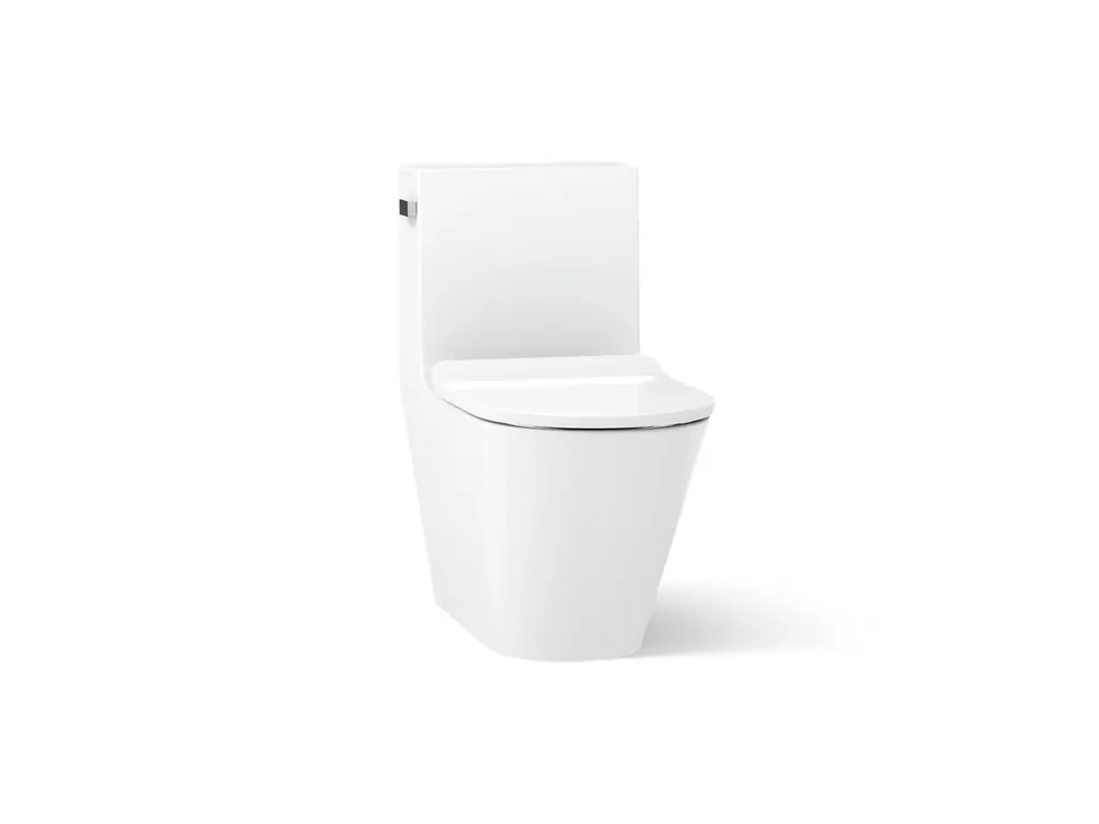 Kohler K-22378-0 Brazn One-piece compact elongated toilet with skirted trapway, dual-flush