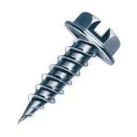 Malco hw8x1/2z100 Sheet Metal Hex Washer Slotted Self-piercing Screw Size 8 Zinc Plated 1/2 Inch 100 Pack