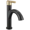 Delta Faucet 15749lf-gzpd Single Handle Pull-down Bathroom Faucet Matte Black Champagne Bronze