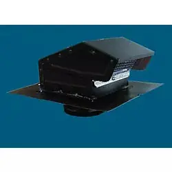Mitek R-RAV6BL Low-profile Roof Vent with Sleeve Damper and Screen Black 6 Inches