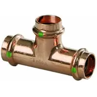 Viega VIEGTRED121234 Propress Pipe Tee 1/2 X 1/2 X 3/4 Inches Nominal Press End Copper