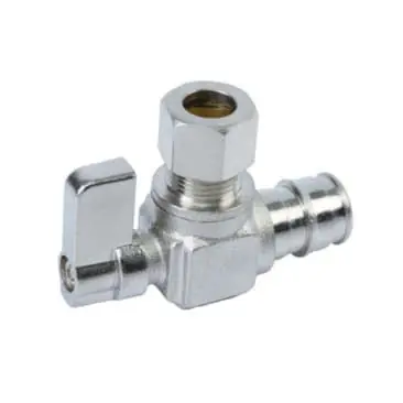 Eff eff222-08-lf 1/2 X 1/4 Inch Angled Mini Ball Valve Pex X Compression Lead-free F1960