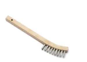 Clean-fit 73842 Appliance Cleaning Brush Stainless Steel Wood Curved Handle