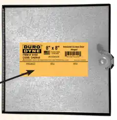 Duro Dyne 6106 Insulated Galvanized Steel Access Door 16 Inches X 16 Inches